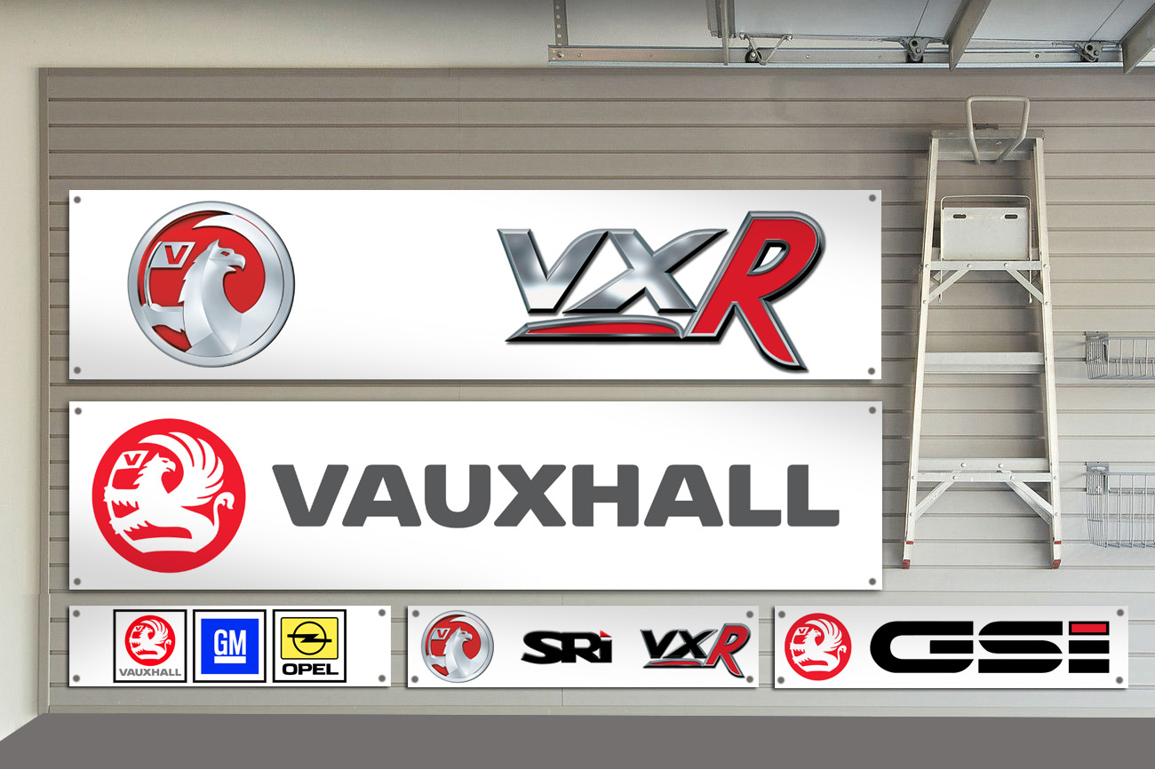 Vauxhall VX 220 large pvc heavy duty WORK SHOP BANNER garage