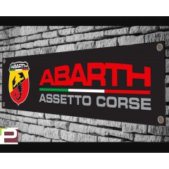 Abarth Black Logo Garage/Workshop Banner
