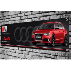 Audi RS6 (red) Avant Quattro Garage/Workshop Banner