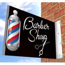 BARBER SHOP SIGN for SHOP FRONT Hairdressing, Aluminium Barbers Sign