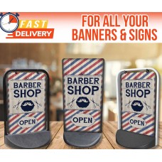 Barber Shop (Retro) Pavement Stand/Sign