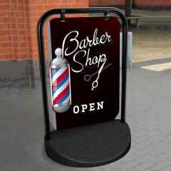 Barber Shop Swinger Pavement Stand