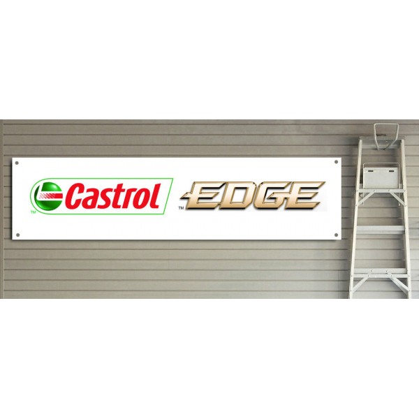 Clubs use Indoors or Outdoors Ideal for Workshops Retro Motor Oil CASTROL printed Garage Wall Banner 30cm x 118cm 