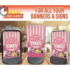 Cup Cakes Pavement Sign
