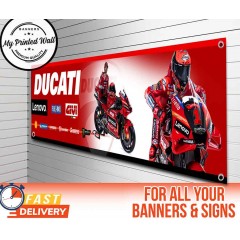 Ducati Team Lenovo 2023 Moto GP Francesco Bagnaia Garage/Workshop Banner