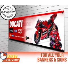 Ducati Team Lenovo 2023 Moto GP Enea Bastianini Garage/Workshop Banner
