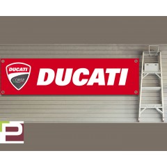 Ducati Red Logo Garage/Workshop Banner