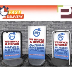Electric Car/Vehicle Servicing Pavement Stand/Sign