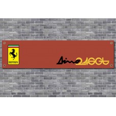 Ferrari Dino 246 GT logo Garage/Workshop Banner