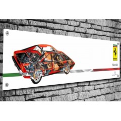Ferrari Mondial Cutaway Garage/Workshop Banner