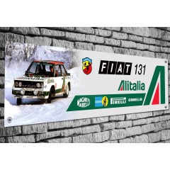 Fiat 131 Abarth Rally Car Garage/Workshop Banner