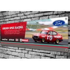 Ford Sierra Bastos Banner Garage Workshop PVC Sign Touring Car Track BMW Display 