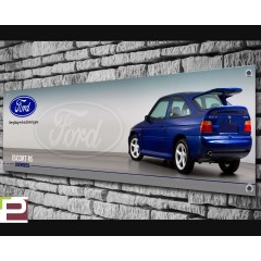 Ford Escort Cosworth Blue Garage/Workshop Banner