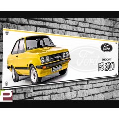 Ford Escort Mk2 RS2000 (yellow) Garage/Workshop Banner