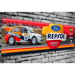 Ford Escort Repsol Rally Car Garage/Workshop Banner