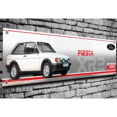 Ford Fiesta Mk2 XR2i (white) Garage/Workshop Banner