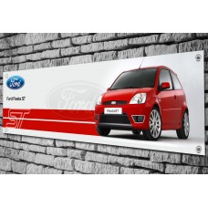 Ford Fiesta Mk6 ST (red) Garage/Workshop Banner