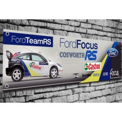 Ford Focus RS Castrol Rally Car Garage/Workshop Banner