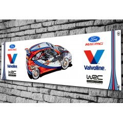 Ford Focus RS Mk1 WRC Cutaway Garage Banner