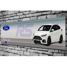 Ford Focus RS MK3 (white) Garage/Workshop Banner