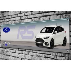 Ford Focus RS MK3 (white) Garage/Workshop Banner