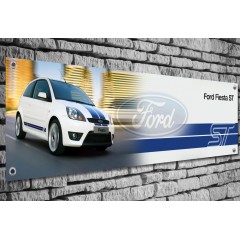 Ford Fiesta Mk6 ST (white) Garage/Workshop Banner