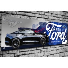 Ford Mustang (black) Garage/Workshop Banner