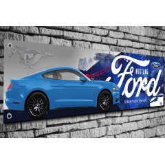Ford Mustang (grabber blue) Garage/Workshop Banner