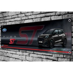 Ford Puma ST (black) Garage/Workshop Banner