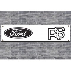 Ford RS Logo (black) Garage/Workshop Banner
