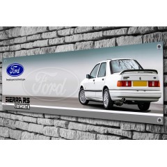 Ford Sierra RS Cosworth (white) Garage/Workshop Banner