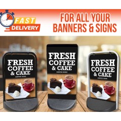 Coffee & Cake Pavement Stand/Sign