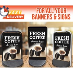 Fresh Coffee Takeaway Pavement Stand/Sign