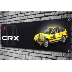 Honda CRX Cutaway Garage Banner