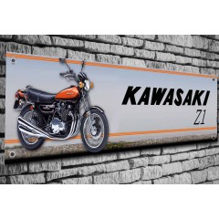 Kawasaki Z1 40th Anniversary Jaffa Orange Garage/Workshop Banner