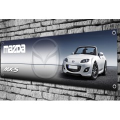 Mazda MX5 Mk3 (white) Garage Banner
