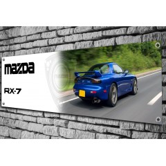 Mazda RX7 (blue) Garage Banner