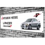 Mitsubishi Lancer Evo 5 (silver) Garage Banner