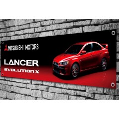 Mitsubishi Lancer Evo X (red) Garage Banner