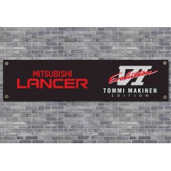 Mitsubishi Lancer Evo IV Tommi Makinen (black) Garage Banner