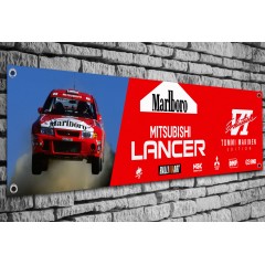 Mitsubishi Lancer Evo 6 Marlboro Rally Car Garage Banner