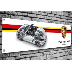Porsche 718 Boxster Cutaway Garage Banner