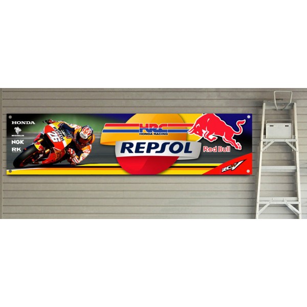 ZC126 EXTRA LARGE Repsol Logo garage workshop PVC banner sign 