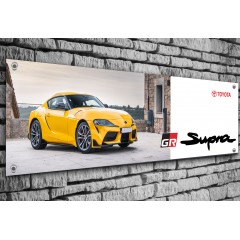 Toyota GR Supra (yellow) Garage Banner